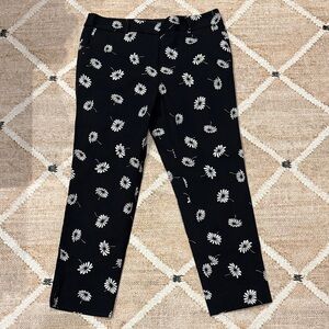 Talbots black/cream Hampshire Ankle Pants 10 petite EUC